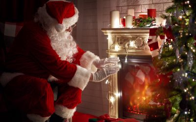 Santa Claus Briefed On Latest Fireplace Models